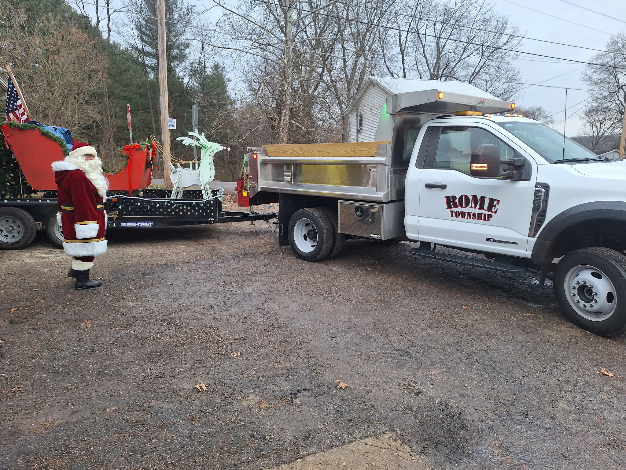 Santa visiting Rome Township